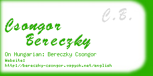 csongor bereczky business card